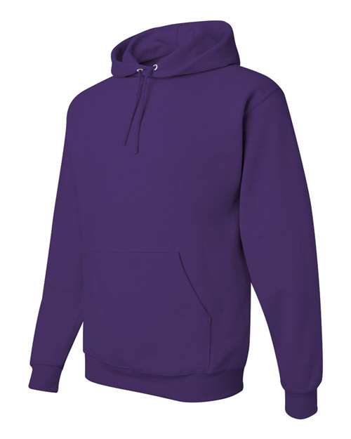 JERZEES NuBlend® Hooded Sweatshirt 996MR Deep Purple Custom Embroidered Business Logo