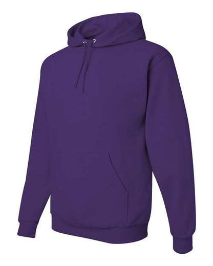 JERZEES NuBlend® Hooded Sweatshirt 996MR Deep Purple Custom Embroidered Business Logo