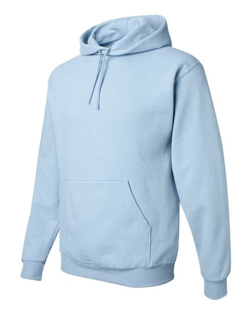 JERZEES NuBlend® Hooded Sweatshirt 996MR Light Blue Custom Embroidered Business Logo