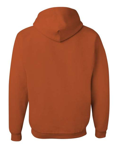 JERZEES NuBlend® Hooded Sweatshirt 996MR Texas Orange Custom Embroidered Business Logo