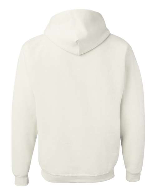 JERZEES NuBlend® Hooded Sweatshirt 996MR White Custom Embroidered Business Logo