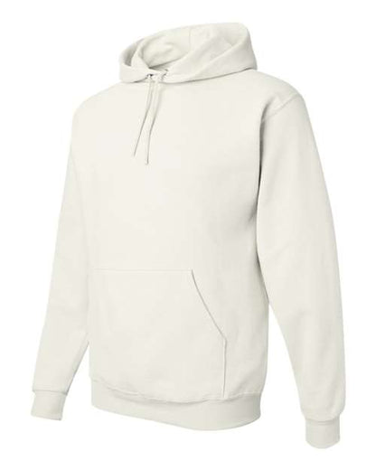 JERZEES NuBlend® Hooded Sweatshirt 996MR White Custom Embroidered Business Logo