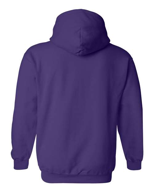 Gildan Heavy Blend™ Hooded Sweatshirt 18500 Purple Custom Embroidered Business Logo