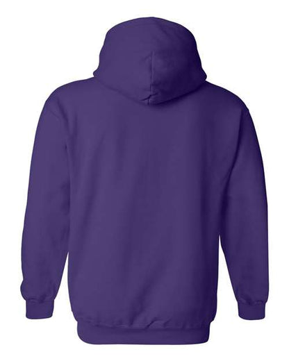 Gildan Heavy Blend™ Hooded Sweatshirt 18500 Purple Custom Embroidered Business Logo