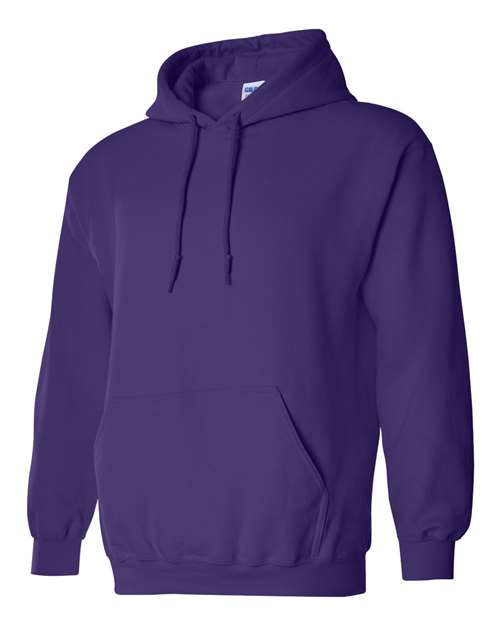 Gildan Heavy Blend™ Hooded Sweatshirt 18500 Purple Custom Embroidered Business Logo