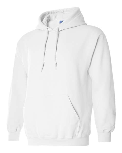 Gildan Heavy Blend™ Hooded Sweatshirt 18500 White Custom Embroidered Business Logo