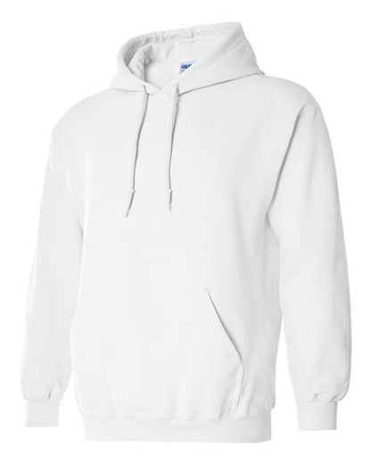 Gildan Heavy Blend™ Hooded Sweatshirt 18500 White Custom Embroidered Business Logo