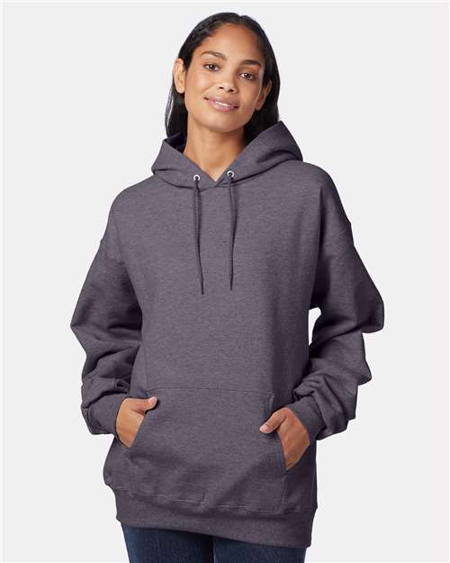 Custom Embroidered  Hanes Ultimate Cotton® Hooded Sweatshirt F170 Charcoal Heather