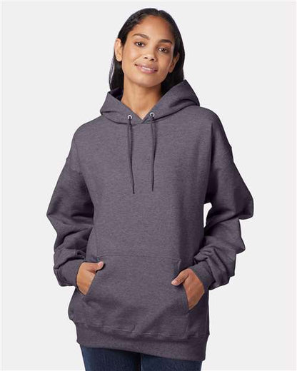 Custom Embroidered  Hanes Ultimate Cotton® Hooded Sweatshirt F170 Charcoal Heather