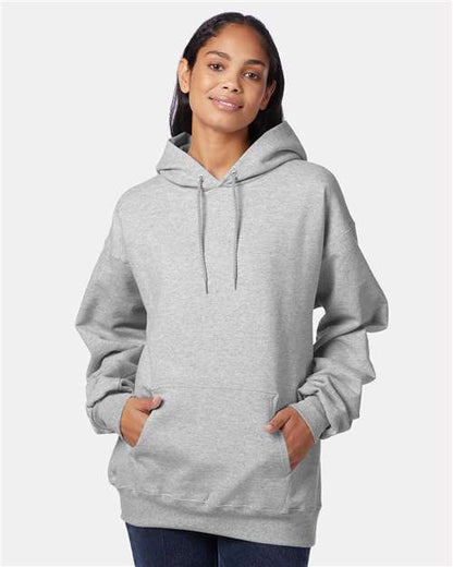 Custom Embroidered  Hanes Ultimate Cotton® Hooded Sweatshirt F170 Light Steel
