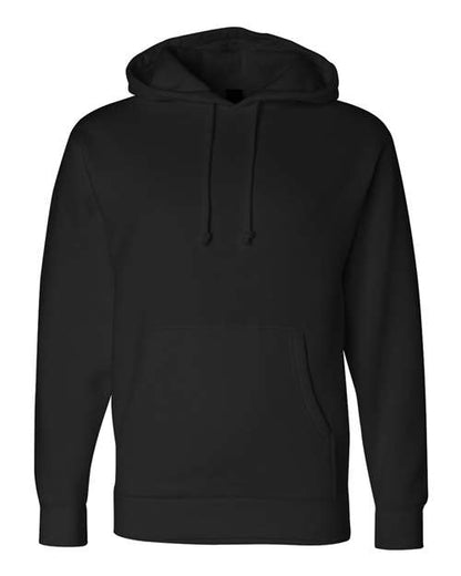Independent Trading Co. Heavyweight Hooded Sweatshirt IND4000 Black Custom Embroidered Business Logo
