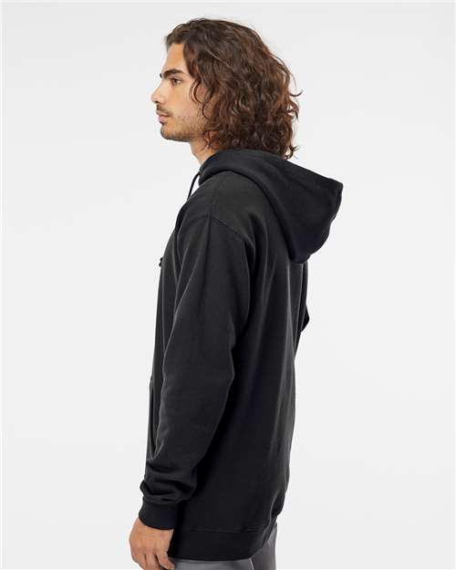 Independent Trading Co. Heavyweight Hooded Sweatshirt IND4000 Black Custom Embroidered Business Logo