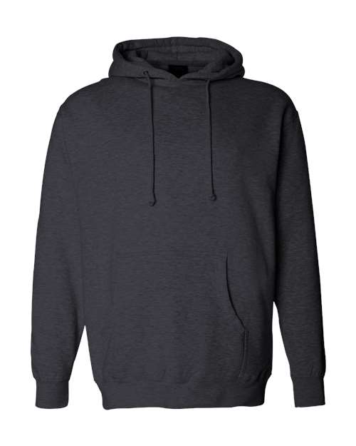 Independent Trading Co. Heavyweight Hooded Sweatshirt IND4000 Charcoal Custom Embroidered Business Logo