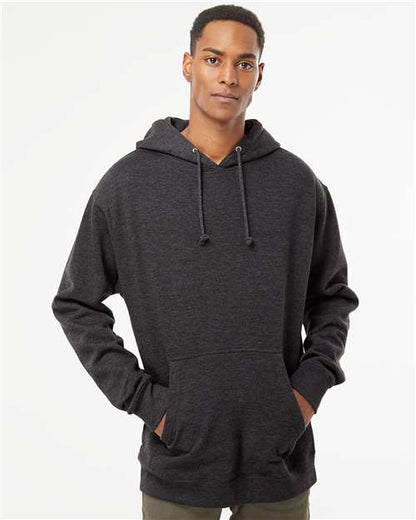 Custom Embroidered  Independent Trading Co. Heavyweight Hooded Sweatshirt IND4000 Charcoal Heather
