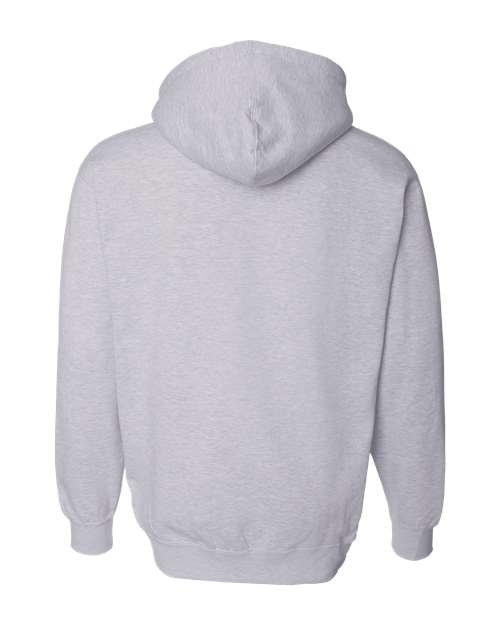 Independent Trading Co. Heavyweight Hooded Sweatshirt IND4000 Grey Heather Custom Embroidered Business Logo