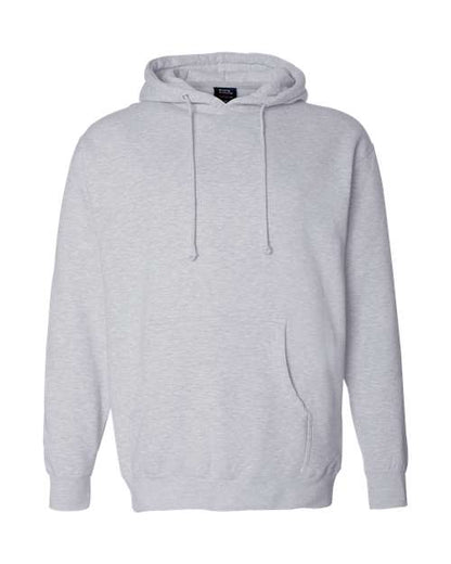 Independent Trading Co. Heavyweight Hooded Sweatshirt IND4000 Grey Heather Custom Embroidered Business Logo