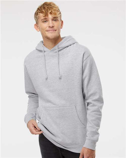 Custom Embroidered  Independent Trading Co. Heavyweight Hooded Sweatshirt IND4000 Grey Heather
