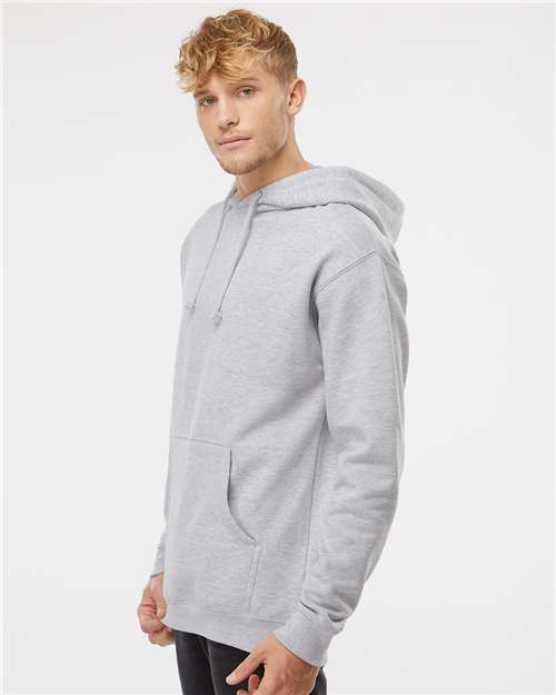 Independent Trading Co. Heavyweight Hooded Sweatshirt IND4000 Grey Heather Custom Embroidered Business Logo