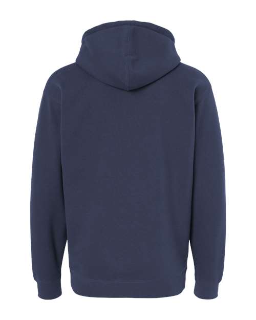 Independent Trading Co. Heavyweight Hooded Sweatshirt IND4000 Charcoal Heather/ Black Custom Embroidered Business Logo