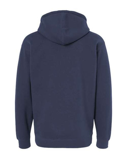 Independent Trading Co. Heavyweight Hooded Sweatshirt IND4000 Charcoal Heather/ Black Custom Embroidered Business Logo