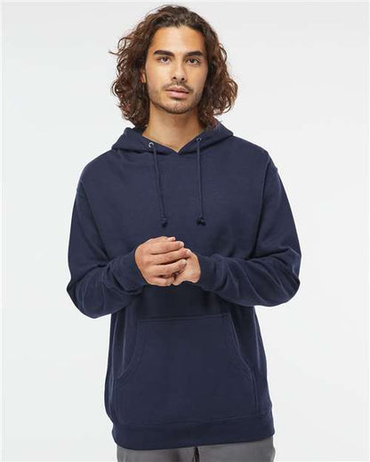 Independent Trading Co. Heavyweight Hooded Sweatshirt IND4000 Charcoal Heather/ Black Custom Embroidered Business Logo