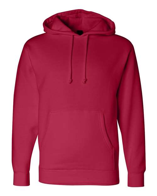 Independent Trading Co. Heavyweight Hooded Sweatshirt IND4000 Red Custom Embroidered Business Logo