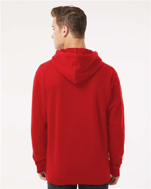 Independent Trading Co. Heavyweight Hooded Sweatshirt IND4000 Red Custom Embroidered Business Logo