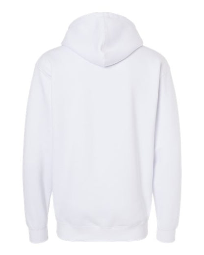 Independent Trading Co. Heavyweight Hooded Sweatshirt IND4000 White Custom Embroidered Business Logo