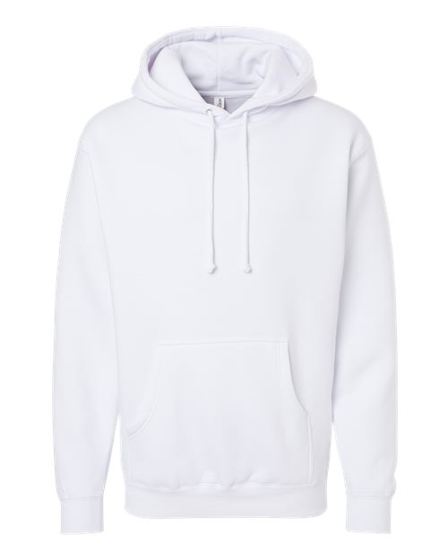 Independent Trading Co. Heavyweight Hooded Sweatshirt IND4000 White Custom Embroidered Business Logo
