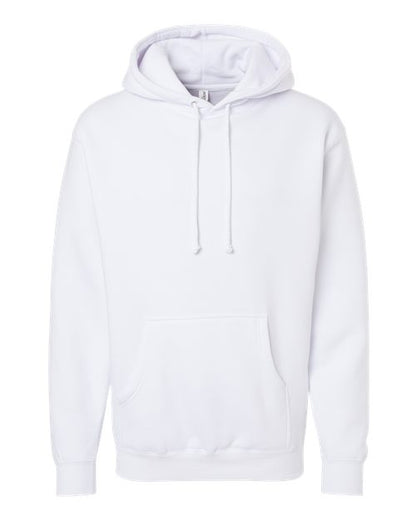 Independent Trading Co. Heavyweight Hooded Sweatshirt IND4000 White Custom Embroidered Business Logo