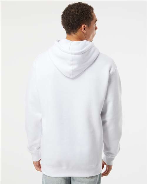 Independent Trading Co. Heavyweight Hooded Sweatshirt IND4000 White Custom Embroidered Business Logo