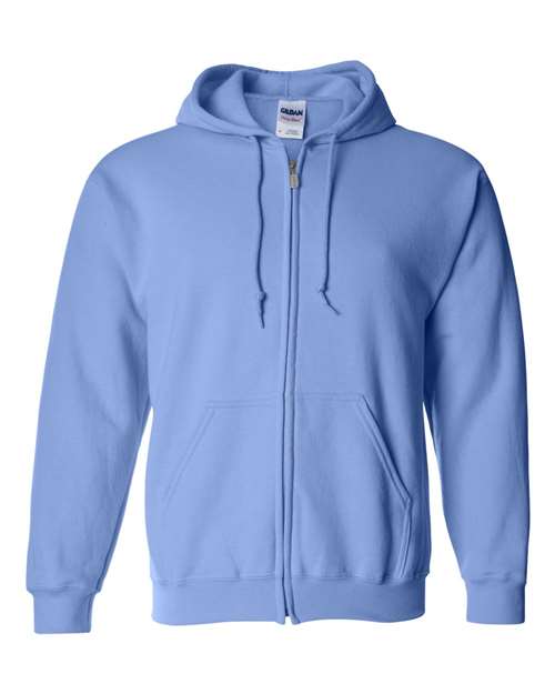 Gildan Heavy Blend™ Full-Zip Hooded Sweatshirt 18600 Carolina Blue Custom Embroidered Business Logo