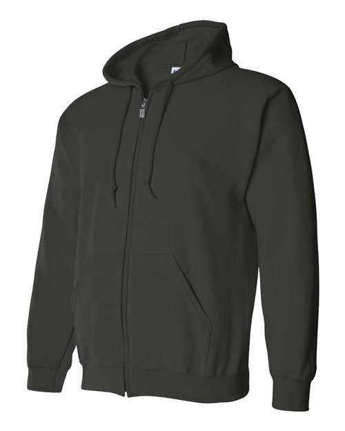 Gildan Heavy Blend™ Full-Zip Hooded Sweatshirt 18600 Forest Custom Embroidered Business Logo