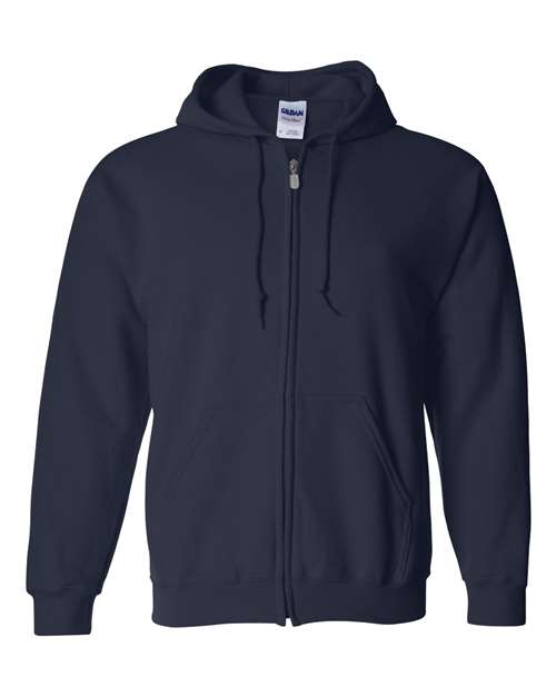 Gildan Heavy Blend™ Full-Zip Hooded Sweatshirt 18600 Navy Custom Embroidered Business Logo