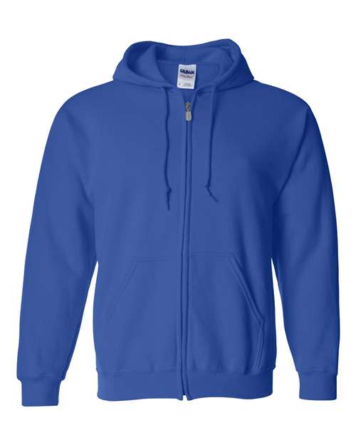 Gildan Heavy Blend™ Full-Zip Hooded Sweatshirt 18600 Royal Custom Embroidered Business Logo