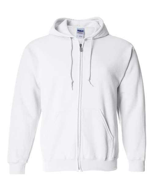 Gildan Heavy Blend™ Full-Zip Hooded Sweatshirt 18600 Sport Grey Custom Embroidered Business Logo