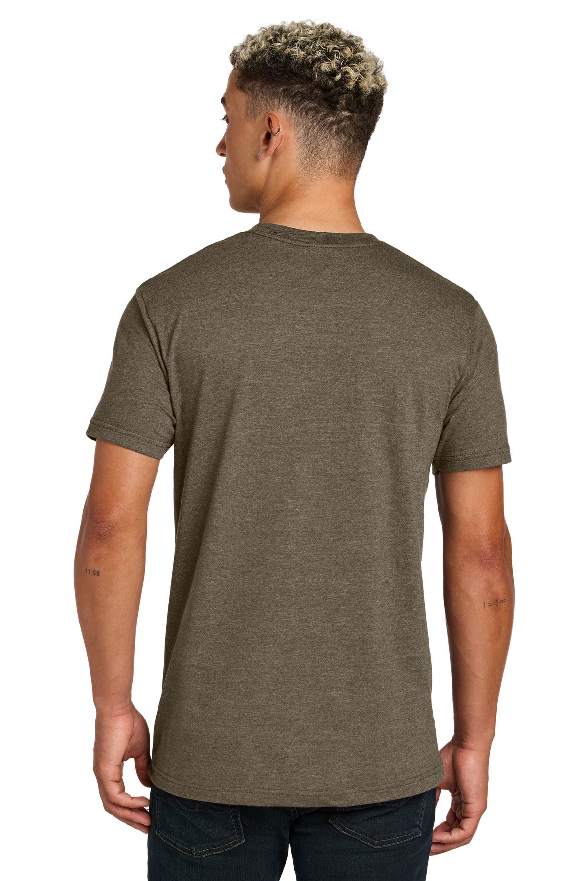 Custom Embroidered American Apparel Unisex CVC Tee 2001CVC,Heather Army