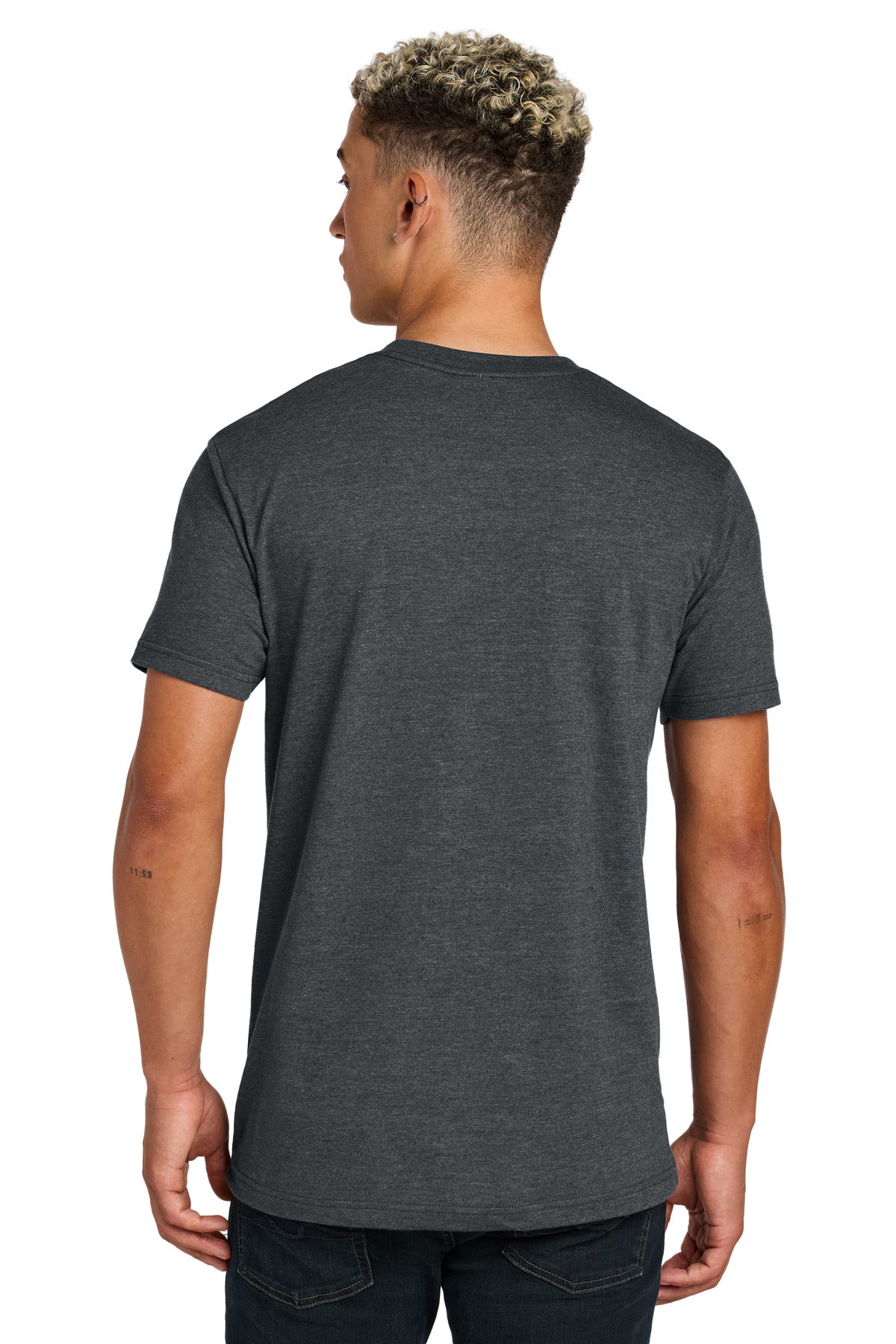 Custom Embroidered American Apparel Unisex CVC Tee 2001CVC,Heather Charcoal