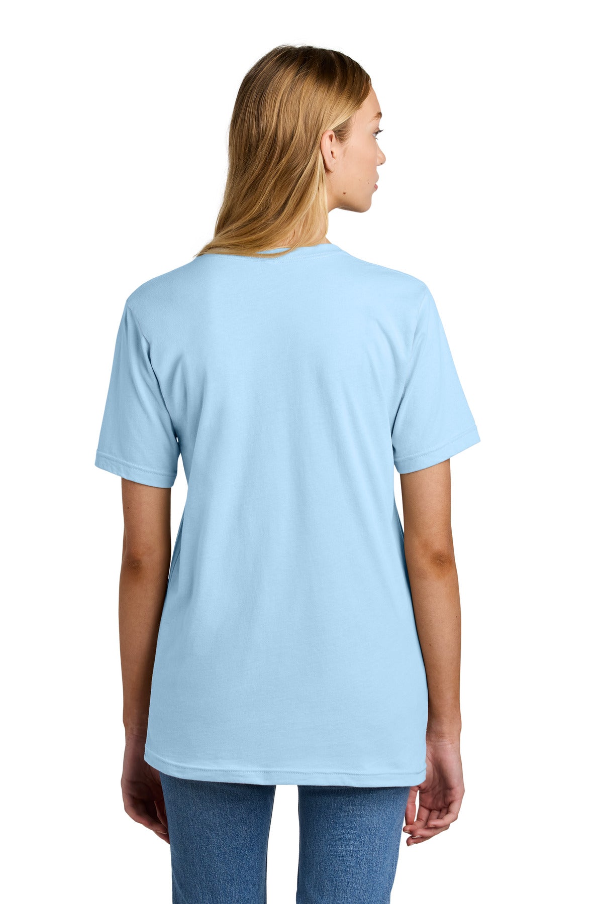 Custom Embroidered American Apparel  Fine Jersey Unisex T-Shirt 2001,Powder Blue