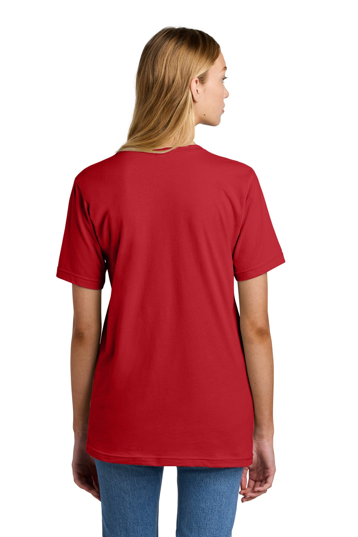 Custom Embroidered American Apparel  Fine Jersey Unisex T-Shirt 2001,Red