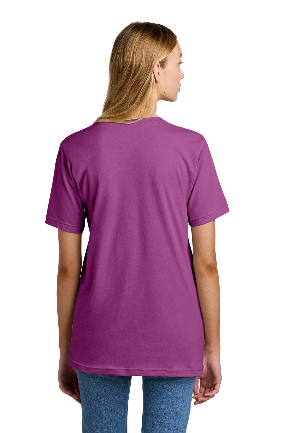 Custom Embroidered American Apparel  Fine Jersey Unisex T-Shirt 2001,Super Pink
