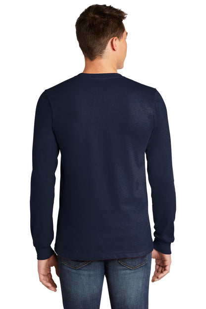 Custom Embroidered American Apparel  Fine Jersey Unisex Long Sleeve T-Shirt 2007,Navy