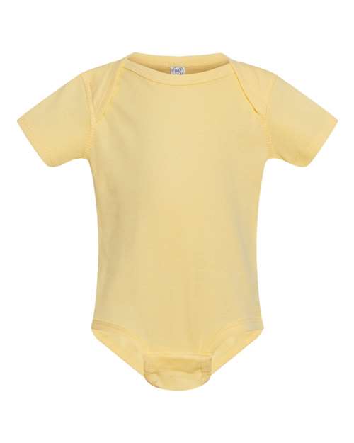 Rabbit Skins Infant Baby Rib Bodysuit 4400 Banana