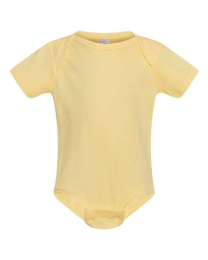 Rabbit Skins Infant Baby Rib Bodysuit 4400 Banana