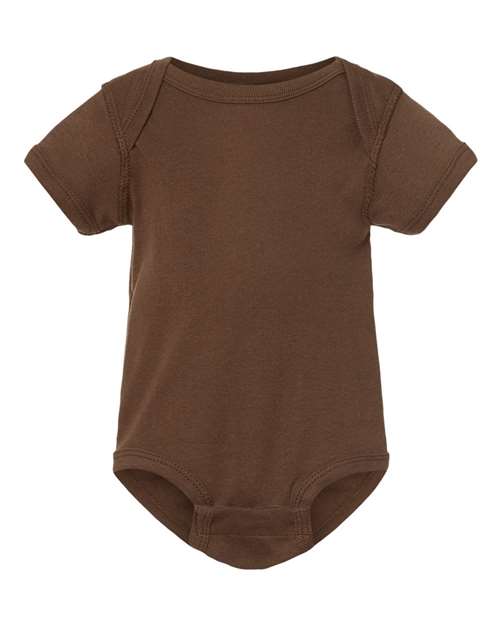 Rabbit Skins Infant Baby Rib Bodysuit 4400 Brown
