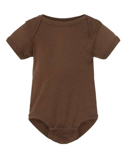 Rabbit Skins Infant Baby Rib Bodysuit 4400 Brown