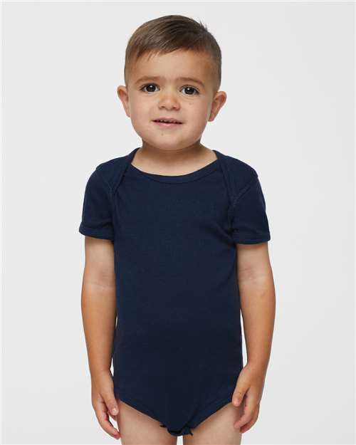 Rabbit Skins Infant Baby Rib Bodysuit 4400 Navy