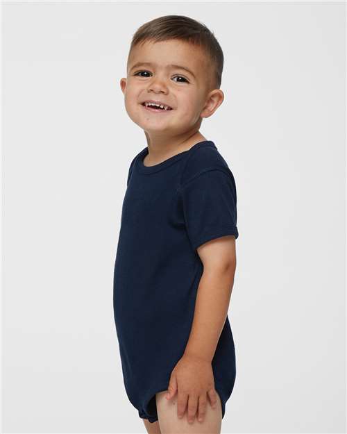 Rabbit Skins Infant Baby Rib Bodysuit 4400 Navy