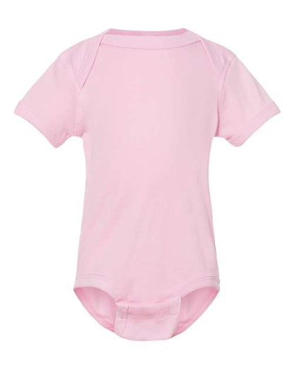 Rabbit Skins Infant Baby Rib Bodysuit 4400 Pink