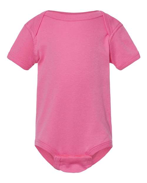 Rabbit Skins Infant Baby Rib Bodysuit 4400 Raspberry